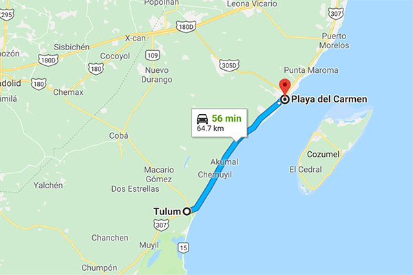 Tulum to Playa del Carmen